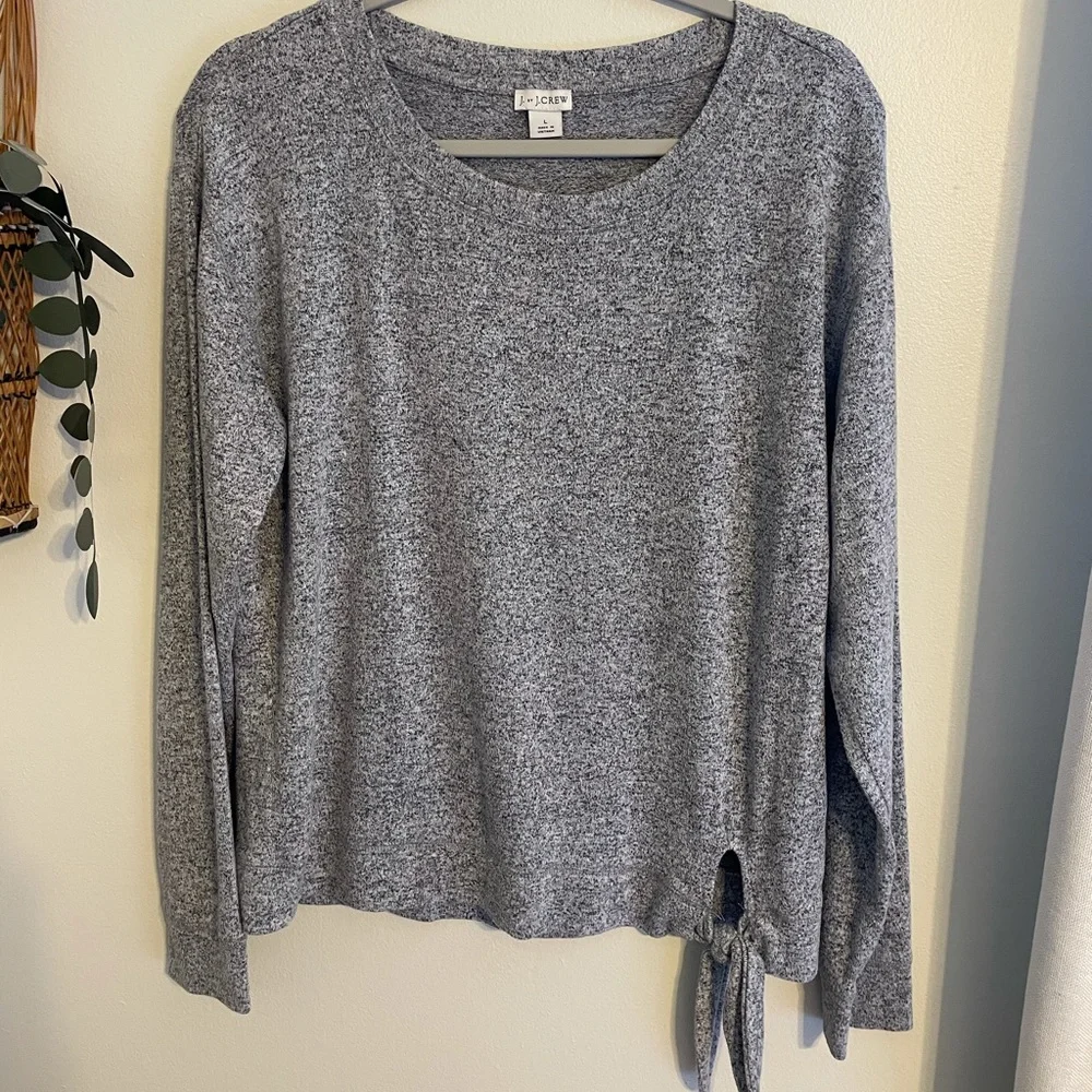 J. Crew Gray Crew Neck Sweater